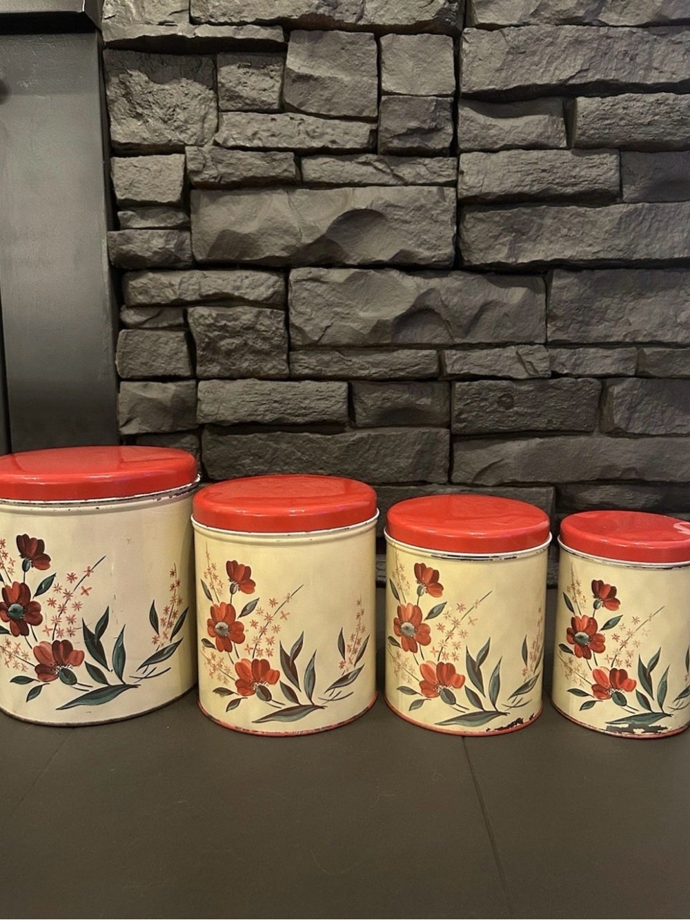 Vintage NC Colorware canister set